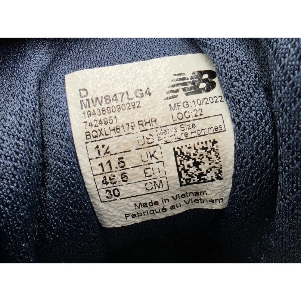 New Balance 847v4 Running Sneakers Men Size 12 D Gray Blue Mesh Comfort Shoes